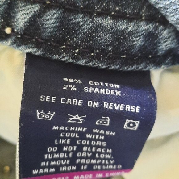 Vigoss New York Capri Jeans Womens 13/14 Thick Stitch Western Cowgirl‎ Bling - Picture 9 of 13